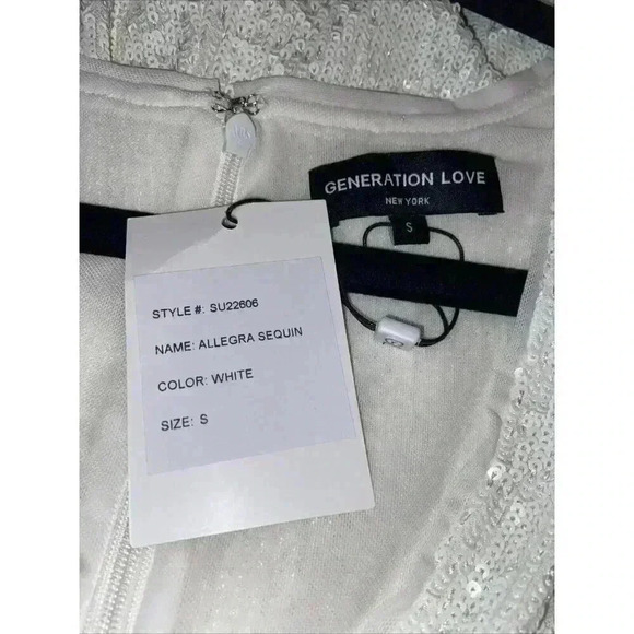 Generation Love Women's‎ Allegra Sequin Romper White REVOLVE Cocktail Party NEW - Picture 4 of 6